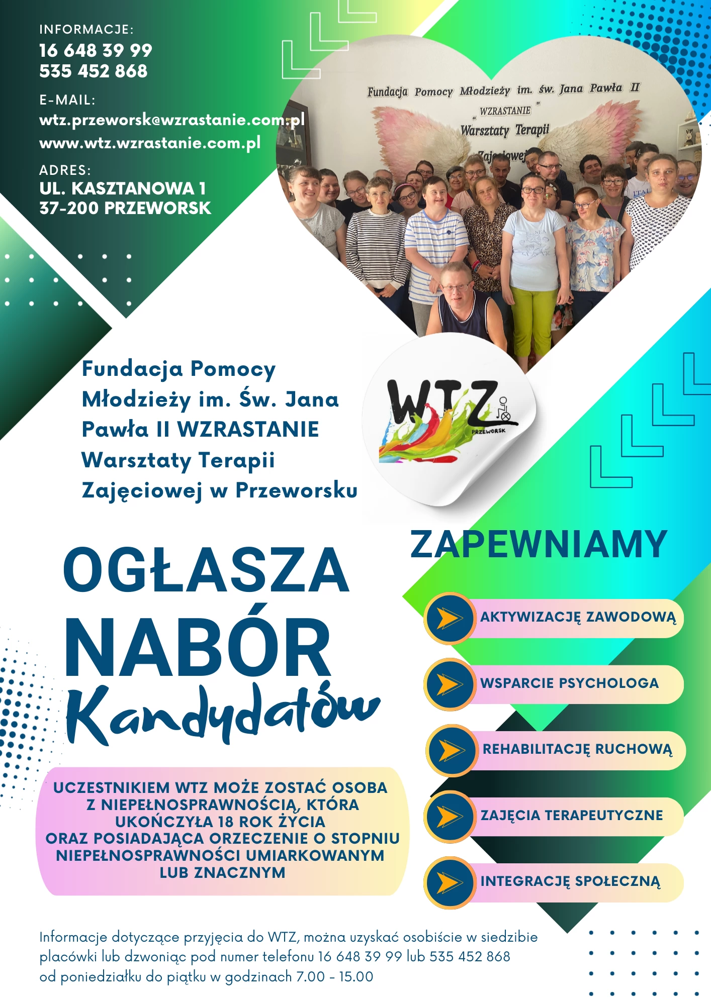 Nabór kandydatów WTZ